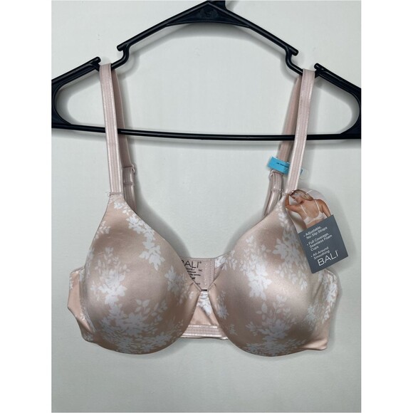 Bali Other - Bali Smooth Floral Underwire T-Shirt Bra Women's 34C Light Blush Adjustable